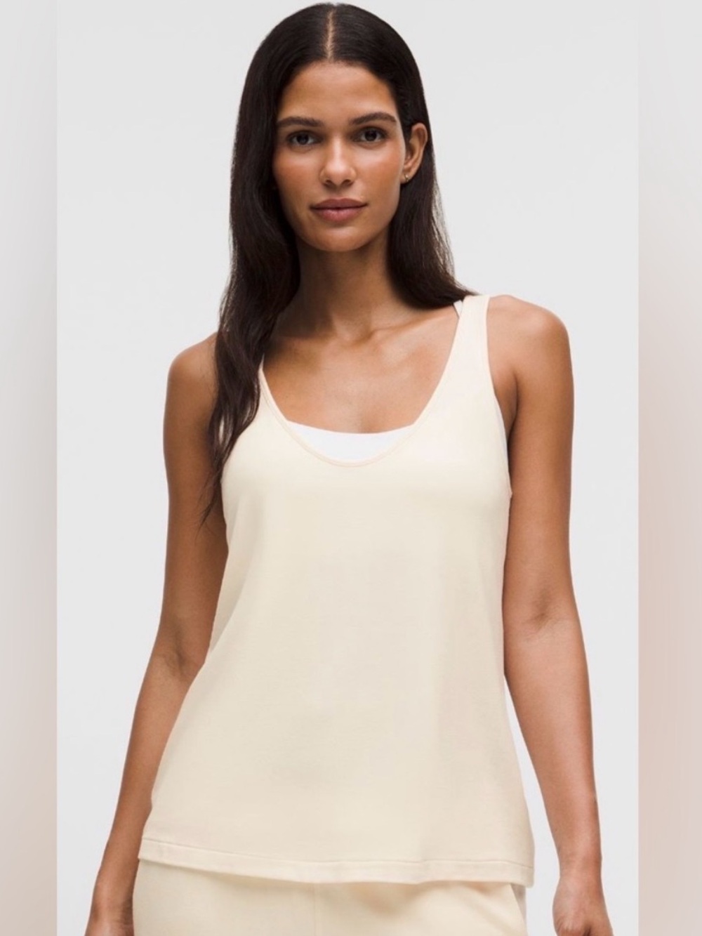 lululemon athletica Cream Scoop Neck Tank